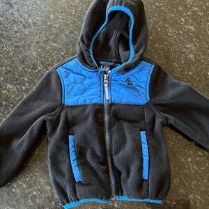 AQ/AQ Blue and Black Sporty Hoodie Sweatshirt